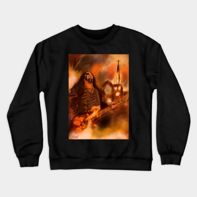 Dark Funeral Chaq Mol Crewneck Sweatshirt by Alan Frost artwork